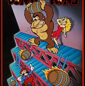 Donkey Kong is a 1981 arcade video game developed and published by Nintendo. As Mario, the player runs and jumps on platforms and climbs ladders to ascend a construction site and rescue Pauline from a giant gorilla, Donkey Kong.
